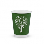 Coffee Cup Double Walled Green Tree 79-Series 8oz x500