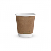Coffee Cup Double Walled Brown Kraft 89-Series 10oz x500