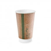 Coffee Cup Double Walled Brown Kraft 89-Series 16oz x400