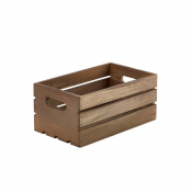 Dark Rustic Wooden Crate 27 x 16 x 12cm