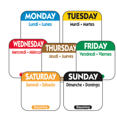 Dissolvable Day Labels