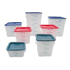 Polypropylene Square Food Storage Containers & Lids