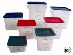 Polycarbonate Square Food Storage Containers & Lids