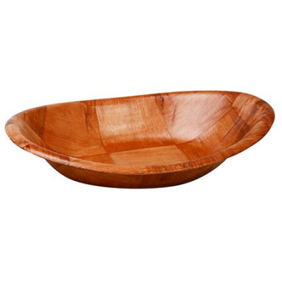 Woven Wood Bowl Oval 7.5x5.5"/19.5x14cm