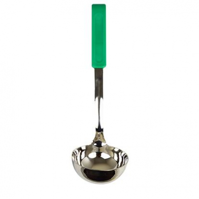 Soup Ladle Stainless Steel Green Handle 7oz