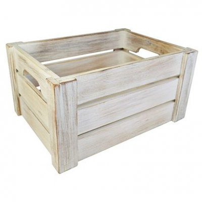 Naturals Display Crate White Wash