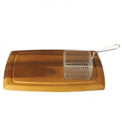 Acacia Wooden Serving Board With Square Recess