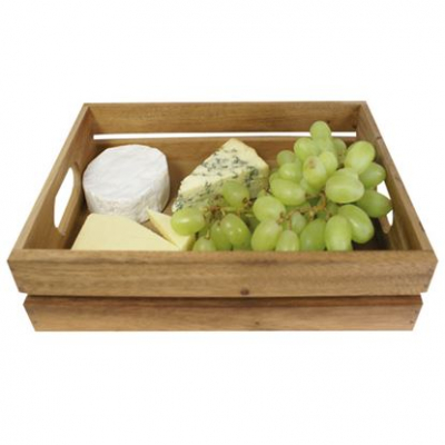 Presentation Crate Acacia Wood 12x8.5x3Inch/30x21x7cm