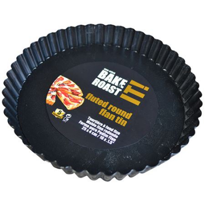 Non Stick Round Fluted Flan Tin 26cm x 2.5cm