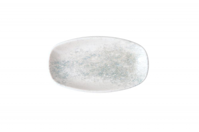 Smoky Matte Blue Oval Deep Plate 16 cm