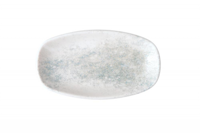 Smoky Matte Blue Oval Deep Plate 25 cm