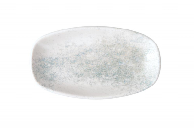 Smoky Matte Blue Oval Deep Plate 29 cm