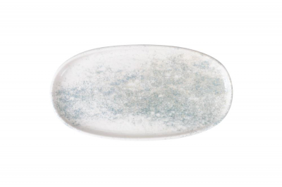 Smoky Matte Blue Oval Plate 21 cm