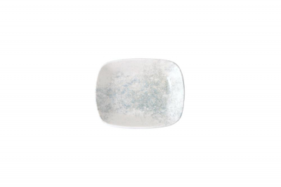 Smoky Matte Blue Deep Rectangular Plate 14 cm