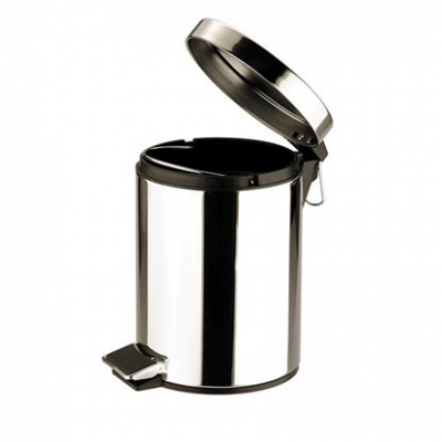 Pedal Bin Round Stainless Steel Mirror 3L