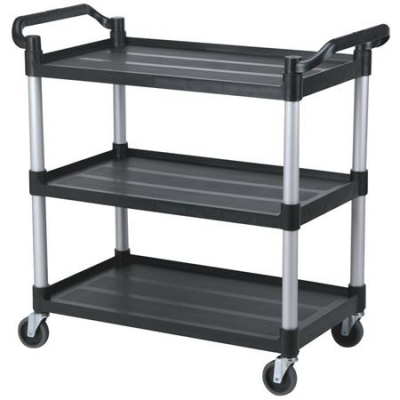 Service Trolley Black 80x43x97cm