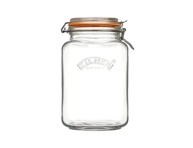 Kilner Clip Top Square Jar 3L