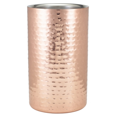 Wine Cooler Hammered Copper Plated