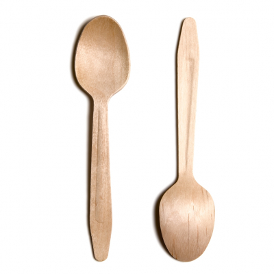 Wood Dessert Spoon Premium x100