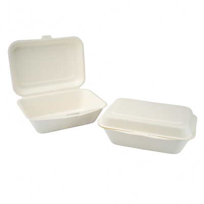Bagasse Fish & Chip Box White Small (HB9) 7.5x6x2.5Inch x250