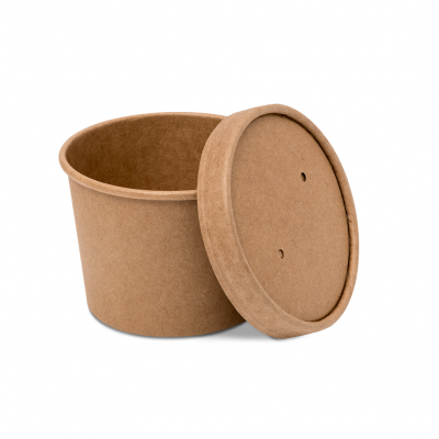 Soup Container & Lid Kraft 8oz x250