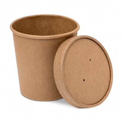 Soup Container & Lid Kraft 16oz x250
