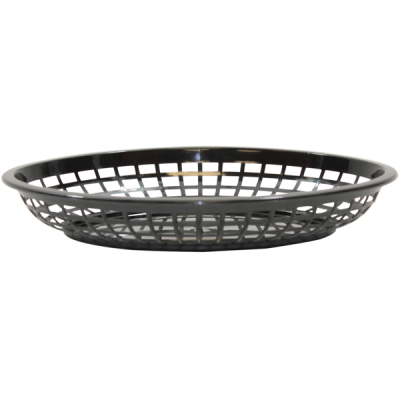 Jumbo Oval Basket Black Polypropylene 30x23x5cm