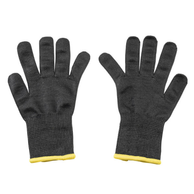 Small Cut Resistant Gloves Black with Yellow Cuff Polyethylene