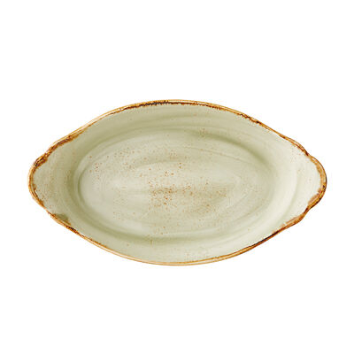 Steelite Craft Green Oval No4 Eared Dish 34 x 19cm 13 3/8Inch x 7 1/2Inch