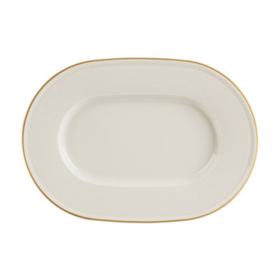 Line Gold Band Oval Plate 31cm