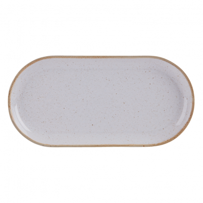Stone Narrow Oval Plate 30cm