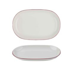 Modest Maroon Oval Platter 31cm