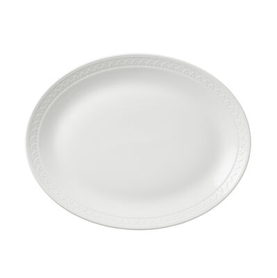 Bead Accent Oval Coupe Plate 34.25cm (13 1/2")