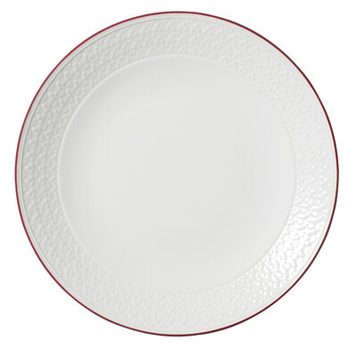 Bead Maroon Band Accent Coupe Plate 28.5cm (11 1/4Inch)