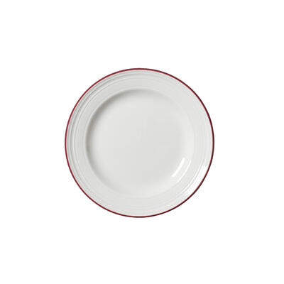 Bead Maroon Band Plate 16.5cm (6 1/2")