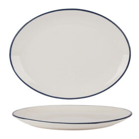 Modest Navy Oval Platter 36cm