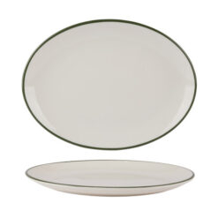 Modest Green Oval Platter 31cm