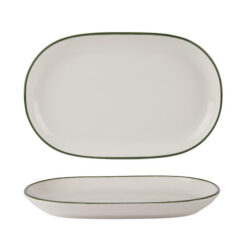 Modest Green Oval Platter 28 x 18cm / 11" x 7"