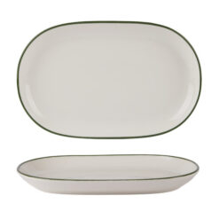 Modest Green Oval Platter 33 x 21cm / 13" x 8.25"