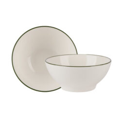 Modest Green Footed Bowl 14cm/5.5" 450ml/15.75oz