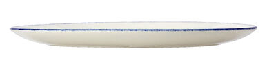 Blue Dapple Oval Coupe Plate 34.25cm (13 1/2Inch)