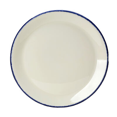 Blue Dapple Coupe Plate 25.25cm (10Inch)