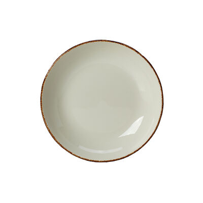 Brown Dapple Coupe Plate 25.25cm (10Inch)