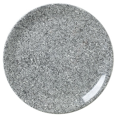 Ink Crackle Black Coupe Plate 30cm (11 3/4Inch)