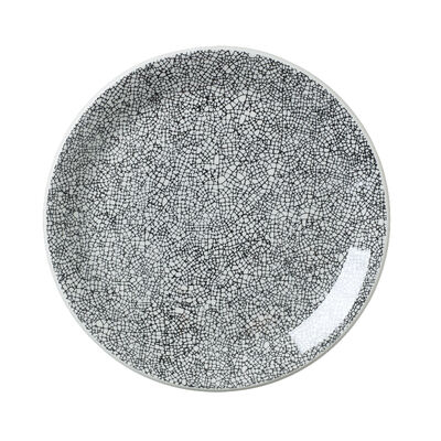 Ink Crackle Black Coupe Plate 25.25cm (10")