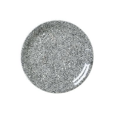Ink Crackle Black Coupe Plate 20.25cm (8Inch)