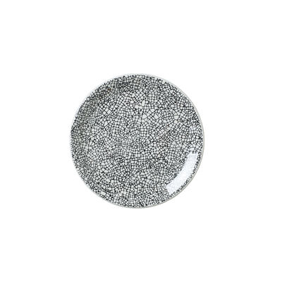 Ink Crackle Black Coupe Plate 15.25cm (6Inch)
