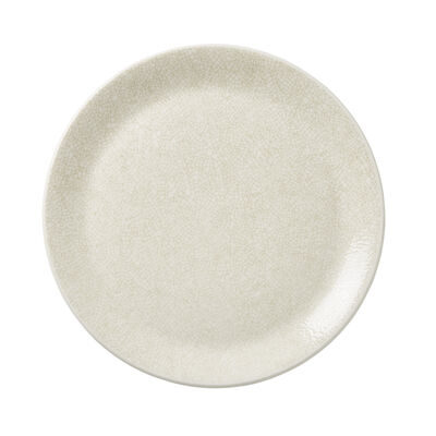 Crackle Reactive Taupe Coupe Plate 28cm (11")