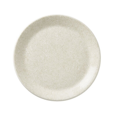 Crackle Reactive Taupe Coupe Plate 25.25cm (10Inch)