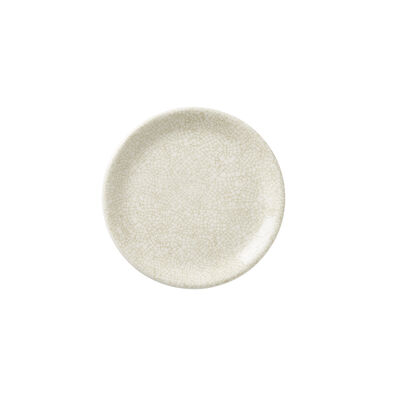 Crackle Reactive Taupe Coupe Plate 15.25cm (6")
